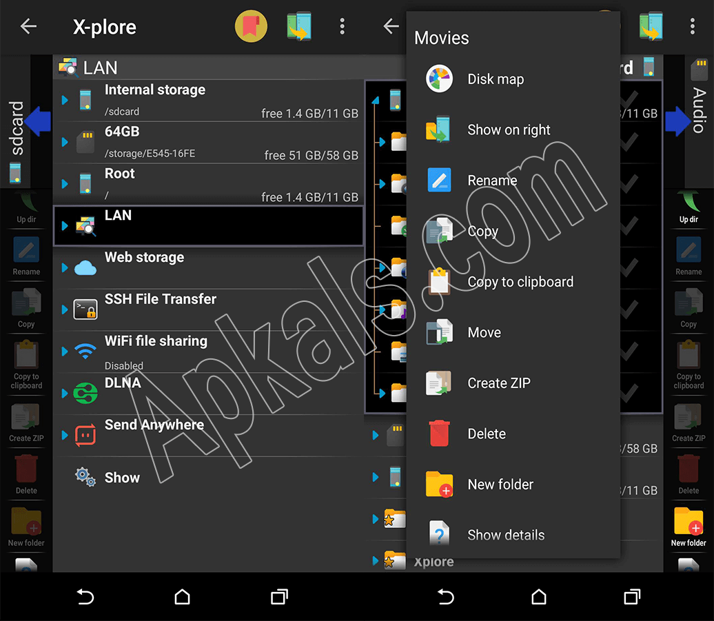 x plore file manager for android tv